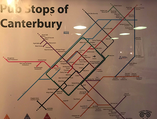 Pub stops of Canterbury
