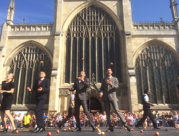 Performers at the Freedom Festival, Hull
