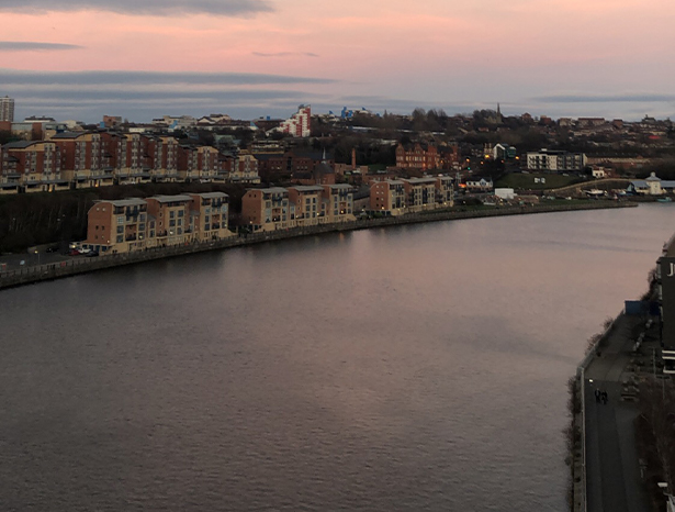 The River Tyne taken from The Baltic look-out spot