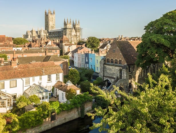 Canterbury view from above