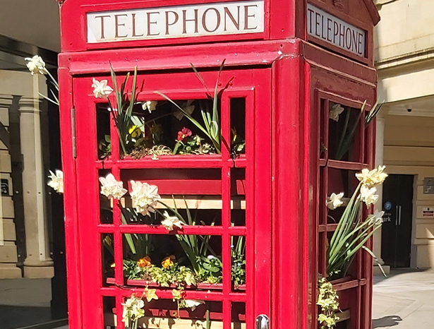 Bath flower phone box