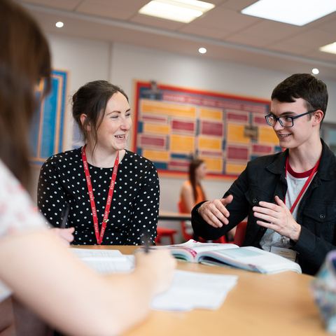 Students in a classroom group discussion
