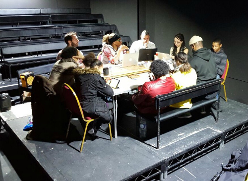 Theatre group at work Theatre group at work