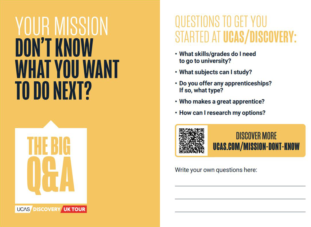 Mission card: Don't know what to do next?