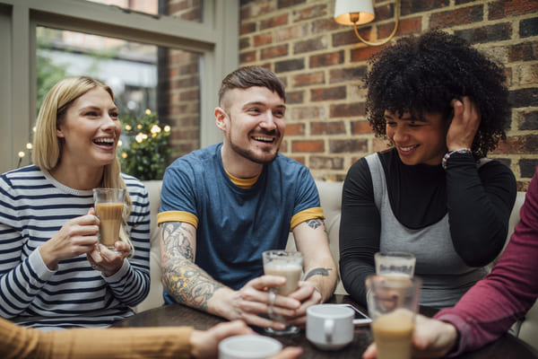 A group of students chatting