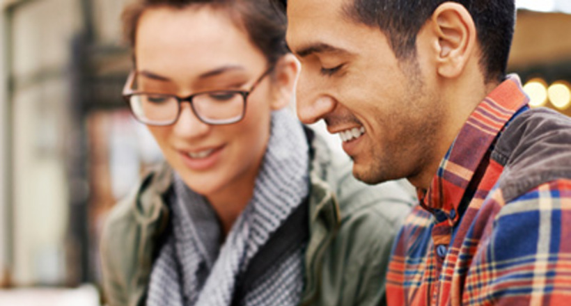 Parent and child using UCAS' personal statement tool