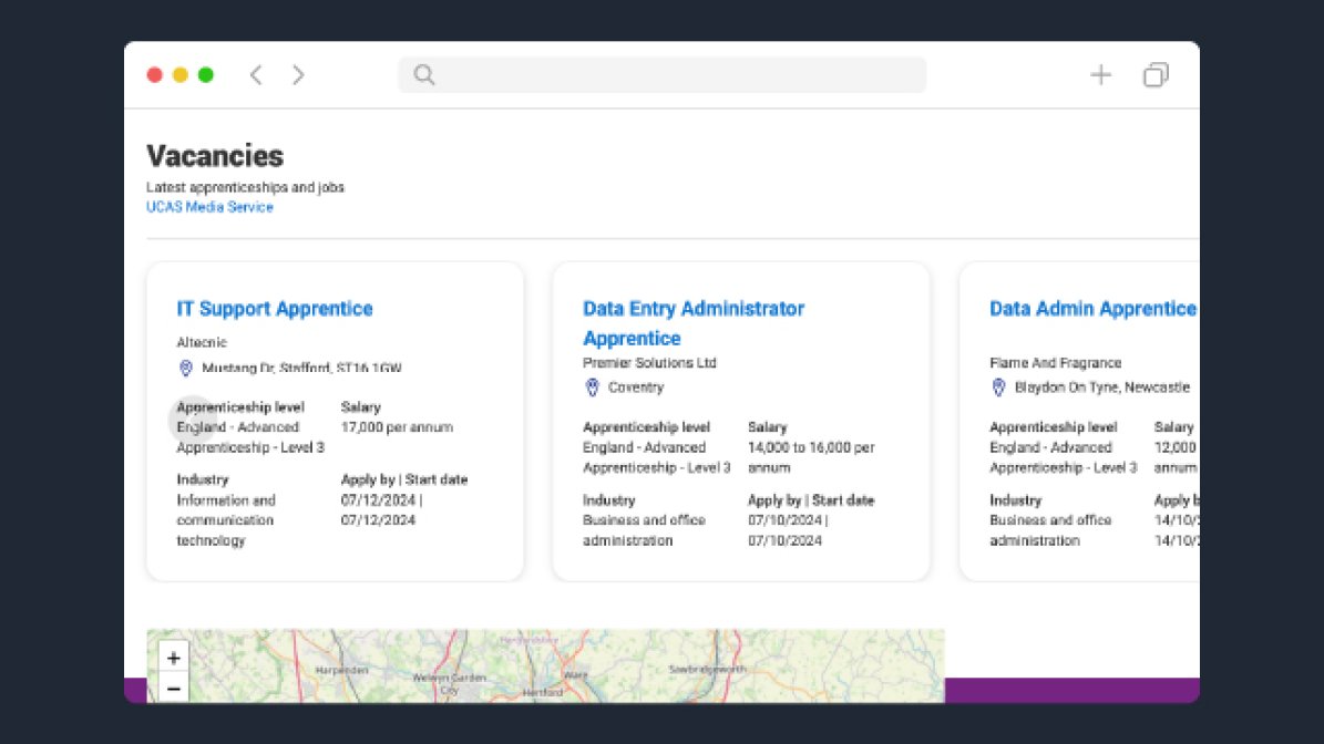 Career Finder recruitment microsite screenshot