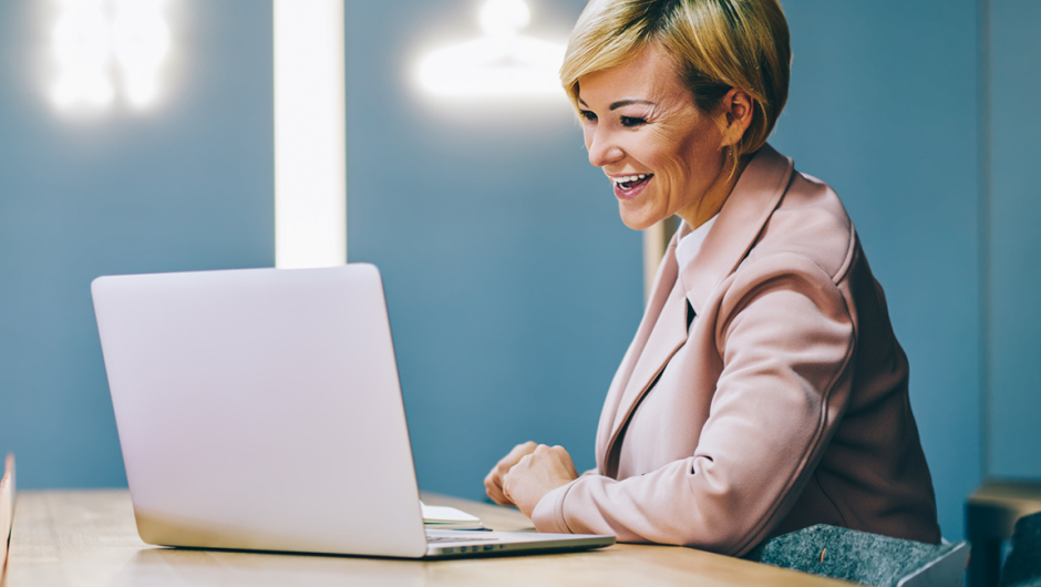 Provider at online meeting