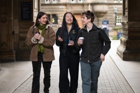 Students on campus for Freshers' Week  