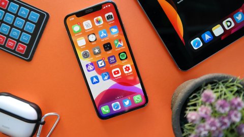 an iPhone and various other electronic devices