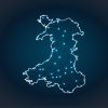 Digital map of Wales
