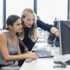 Adviser helping student write personal statement online