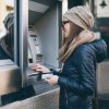Student using an ATM