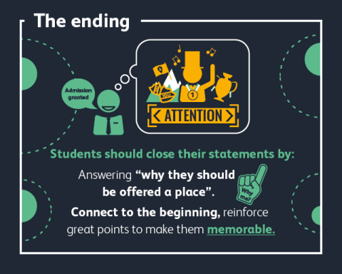 Helping students end their personal statements 